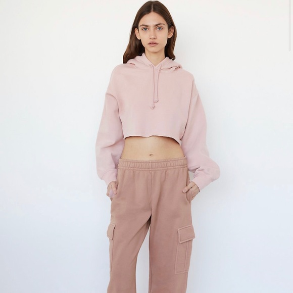 Aritzia Tops - NWT Aritzia TNA Cozy AF Boyfriend Cropped Hoodie GD Mauve Mousse Pink Size 2